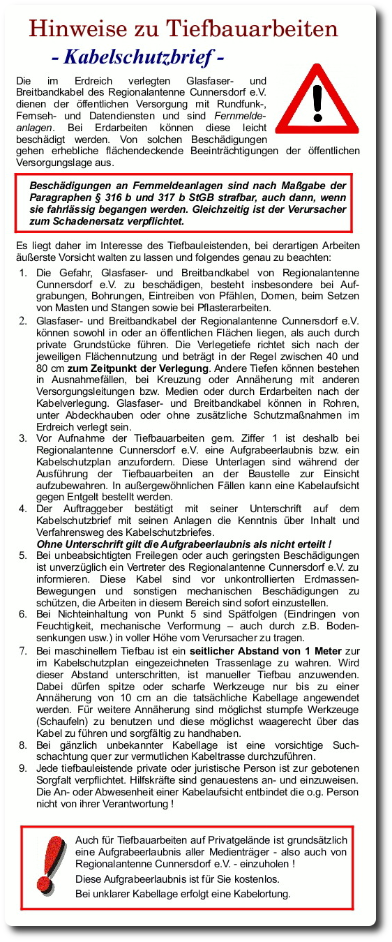 Kabelschutzbrief